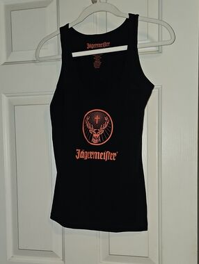 Jagermeister Black Tank Top with Orange Logo